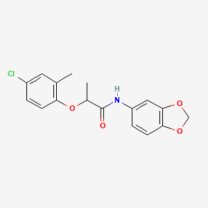 molecular formula C17H16ClNO4 B4897306 N-(2H-13-BENZODIOXOL-5-YL)-2-(4-CHLORO-2-METHYLPHENOXY)PROPANAMIDE 