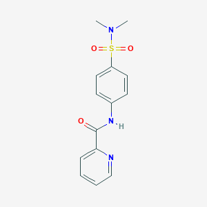 molecular formula C14H15N3O3S B489738 N-[4-(dimethylsulfamoyl)phenyl]pyridine-2-carboxamide CAS No. 692746-18-2