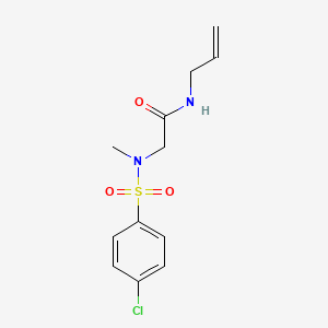 molecular formula C12H15ClN2O3S B4897480 N~2~-[(4-chlorophenyl)sulfonyl]-N~2~-methyl-N-prop-2-en-1-ylglycinamide 