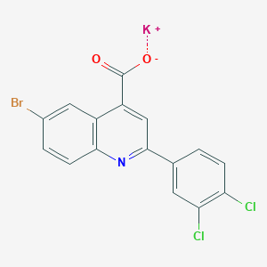 molecular formula C16H7BrCl2KNO2 B4897759 Potassium;6-bromo-2-(3,4-dichlorophenyl)quinoline-4-carboxylate 