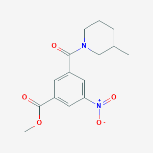 molecular formula C15H18N2O5 B4897763 METHYL 3-[(3-METHYLPIPERIDINO)CARBONYL]-5-NITROBENZOATE 