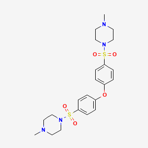 molecular formula C22H30N4O5S2 B4897901 1-Methyl-4-[4-[4-(4-methylpiperazin-1-yl)sulfonylphenoxy]phenyl]sulfonylpiperazine 
