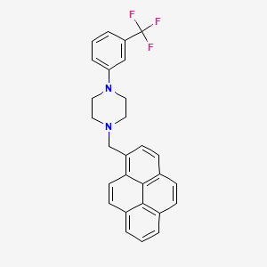 molecular formula C28H23F3N2 B4897903 1-(Pyren-1-ylmethyl)-4-[3-(trifluoromethyl)phenyl]piperazine 