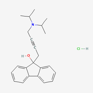 molecular formula C23H28ClNO B4897983 9-[4-(diisopropylamino)-2-butyn-1-yl]-9H-fluoren-9-ol hydrochloride 