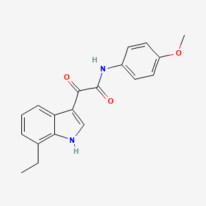 molecular formula C19H18N2O3 B4898192 2-(7-ethyl-1H-indol-3-yl)-N-(4-methoxyphenyl)-2-oxoacetamide 