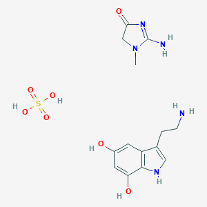 molecular formula C14H21N5O7S B048982 5,7-Dihydroxytryptamine creatinine sulfate salt CAS No. 39929-27-6