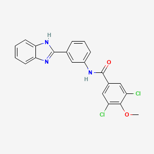 molecular formula C21H15Cl2N3O2 B4898240 N-[3-(1H-1,3-BENZODIAZOL-2-YL)PHENYL]-3,5-DICHLORO-4-METHOXYBENZAMIDE 