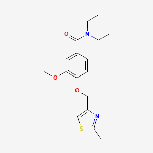 molecular formula C17H22N2O3S B4898250 N,N-diethyl-3-methoxy-4-[(2-methyl-1,3-thiazol-4-yl)methoxy]benzamide 