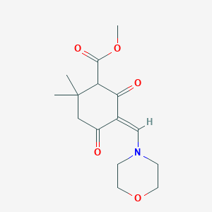 molecular formula C15H21NO5 B4898278 methyl (5E)-2,2-dimethyl-5-(morpholin-4-ylmethylidene)-4,6-dioxocyclohexane-1-carboxylate 