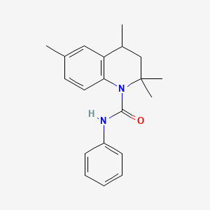 molecular formula C20H24N2O B4898288 2,2,4,6-tetramethyl-N-phenyl-3,4-dihydroquinoline-1(2H)-carboxamide 