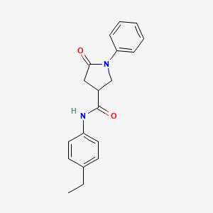 molecular formula C19H20N2O2 B4898396 N-(4-ethylphenyl)-5-oxo-1-phenylpyrrolidine-3-carboxamide CAS No. 6060-21-5