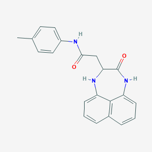 molecular formula C21H19N3O2 B489845 N-(4-methylphenyl)-2-(3-oxo-1,2,3,4-tetrahydronaphtho[1,8-ef][1,4]diazepin-2-yl)acetamide CAS No. 1008243-86-4
