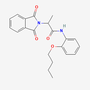 molecular formula C21H22N2O4 B4898533 N-(2-butoxyphenyl)-2-(1,3-dioxoisoindol-2-yl)propanamide 
