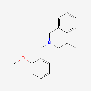 molecular formula C19H25NO B4898535 N-benzyl-N-[(2-methoxyphenyl)methyl]butan-1-amine 