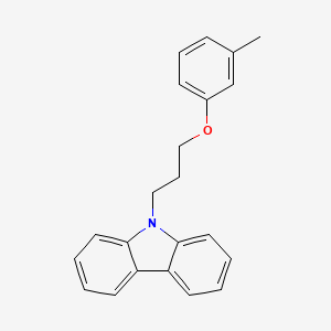 molecular formula C22H21NO B4898542 9-[3-(3-Methylphenoxy)propyl]carbazole 