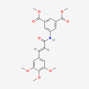 molecular formula C22H23NO8 B4898691 DIMETHYL 5-{[(E)-3-(3,4,5-TRIMETHOXYPHENYL)-2-PROPENOYL]AMINO}ISOPHTHALATE 