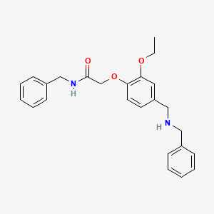 molecular formula C25H28N2O3 B4898987 N-benzyl-2-{4-[(benzylamino)methyl]-2-ethoxyphenoxy}acetamide 