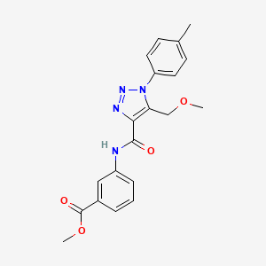 molecular formula C20H20N4O4 B4899094 Methyl 3-[[5-(methoxymethyl)-1-(4-methylphenyl)triazole-4-carbonyl]amino]benzoate 