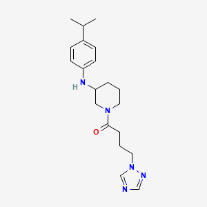 molecular formula C20H29N5O B4899174 N-(4-isopropylphenyl)-1-[4-(1H-1,2,4-triazol-1-yl)butanoyl]-3-piperidinamine 
