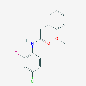 molecular formula C15H13ClFNO2 B4899179 N-(4-chloro-2-fluorophenyl)-2-(2-methoxyphenyl)acetamide 