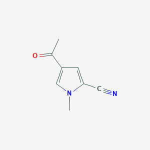 molecular formula C8H8N2O B048993 4-acetyl-1-methyl-1H-pyrrole-2-carbonitrile CAS No. 119580-83-5