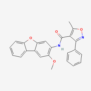 molecular formula C24H18N2O4 B4899433 N-(2-methoxydibenzofuran-3-yl)-5-methyl-3-phenyl-1,2-oxazole-4-carboxamide 