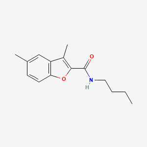 molecular formula C15H19NO2 B4899453 N-butyl-3,5-dimethyl-1-benzofuran-2-carboxamide 