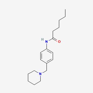 molecular formula C18H28N2O B4899461 N-[4-(piperidin-1-ylmethyl)phenyl]hexanamide 