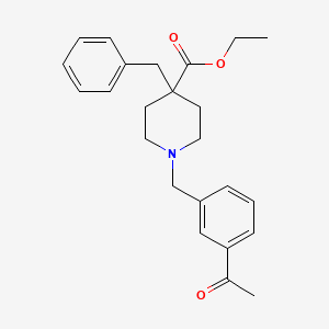 molecular formula C24H29NO3 B4899484 ethyl 1-(3-acetylbenzyl)-4-benzyl-4-piperidinecarboxylate 