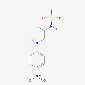 molecular formula C10H15N3O4S B4899662 N-[1-(4-nitroanilino)propan-2-yl]methanesulfonamide 