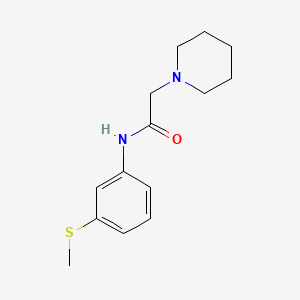 molecular formula C14H20N2OS B4899671 N-[3-(methylsulfanyl)phenyl]-2-(piperidin-1-yl)acetamide 