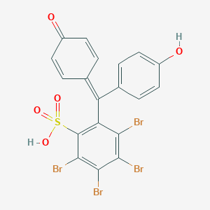 molecular formula C19H10Br4O5S B049000 2,3,4,5-Tetrabromo-6-[(4-hydroxyphenyl)-(4-oxocyclohexa-2,5-dien-1-ylidene)methyl]benzenesulfonic acid CAS No. 123333-63-1