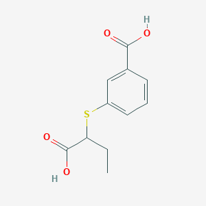 molecular formula C11H12O4S B4900012 3-(1-Carboxypropylsulfanyl)benzoic acid 