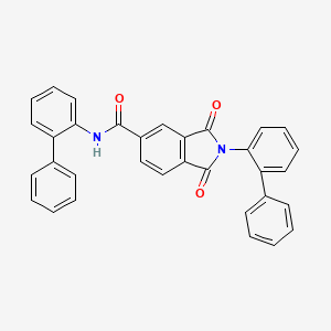 molecular formula C33H22N2O3 B4900070 N,2-BIS({[1,1'-BIPHENYL]-2-YL})-1,3-DIOXO-2,3-DIHYDRO-1H-ISOINDOLE-5-CARBOXAMIDE 
