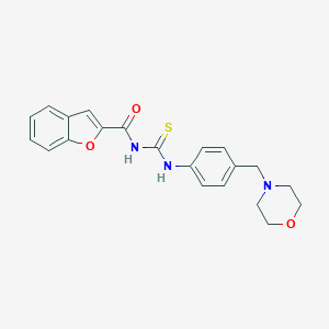 molecular formula C21H21N3O3S B490012 N-[[4-(morpholin-4-ylmethyl)phenyl]carbamothioyl]-1-benzofuran-2-carboxamide CAS No. 638156-59-9