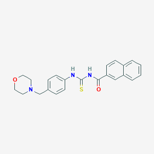 molecular formula C23H23N3O2S B490013 N-[4-(4-morpholinylmethyl)phenyl]-N'-(2-naphthoyl)thiourea CAS No. 638155-31-4