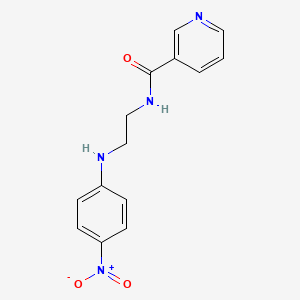 molecular formula C14H14N4O3 B4900161 N-[2-(4-nitroanilino)ethyl]pyridine-3-carboxamide 