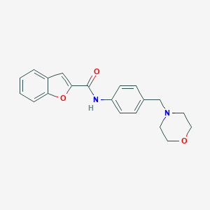 molecular formula C20H20N2O3 B490018 N-[4-(morpholin-4-ylmethyl)phenyl]-1-benzofuran-2-carboxamide CAS No. 638153-24-9