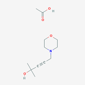 molecular formula C12H21NO4 B4900374 Acetic acid;2-methyl-5-morpholin-4-ylpent-3-yn-2-ol 
