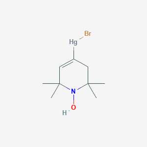 molecular formula C9H16BrHgNO B049004 2,2,6,6-Tetramethyl-1-oxyl-delta(3)-piperidine-4-mercuribromide CAS No. 123048-02-2