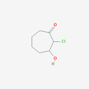 molecular formula C7H11ClO2 B049009 2-Chloro-3-hydroxycycloheptan-1-one CAS No. 118348-48-4
