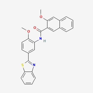 molecular formula C26H20N2O3S B4901183 N-[5-(1,3-benzothiazol-2-yl)-2-methoxyphenyl]-3-methoxynaphthalene-2-carboxamide 