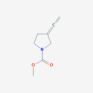 molecular formula C8H11NO2 B049017 Methyl 3-ethenylidene-1-pyrrolidinecarboxylate CAS No. 113305-00-3