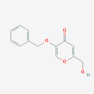 molecular formula C13H12O4 B049030 5-(benzyloxy)-2-(hydroxymethyl)-4H-pyran-4-one CAS No. 15771-06-9