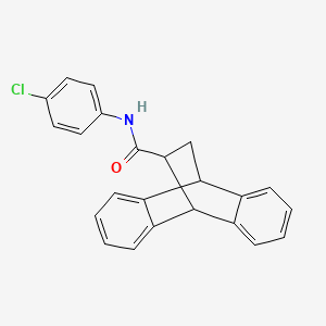 molecular formula C23H18ClNO B4903043 N-(4-chlorophenyl)tetracyclo[6.6.2.0~2,7~.0~9,14~]hexadeca-2,4,6,9,11,13-hexaene-15-carboxamide 