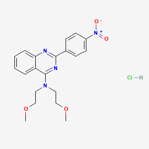 molecular formula C20H23ClN4O4 B4903050 N,N-bis(2-methoxyethyl)-2-(4-nitrophenyl)-4-quinazolinamine hydrochloride 