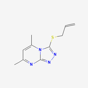 molecular formula C10H12N4S B4903392 5,7-Dimethyl-3-(prop-2-en-1-ylsulfanyl)[1,2,4]triazolo[4,3-a]pyrimidine 