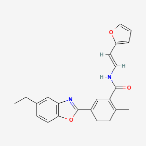 molecular formula C23H20N2O3 B4903428 5-(5-ethyl-1,3-benzoxazol-2-yl)-N-[(E)-2-(furan-2-yl)ethenyl]-2-methylbenzamide 
