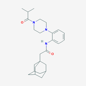 2-(1-adamantyl)-N-[2-(4-isobutyryl-1-piperazinyl)phenyl]acetamide