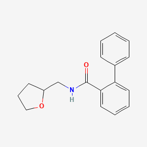 molecular formula C18H19NO2 B4903449 N-(tetrahydro-2-furanylmethyl)-2-biphenylcarboxamide 